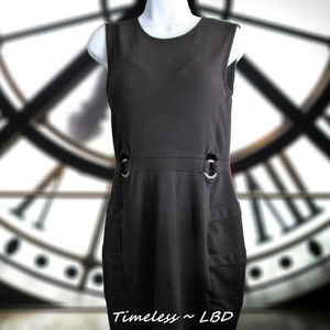 FRENCH CONNECTION LBD SZ 6 US Black SCUBA Dress